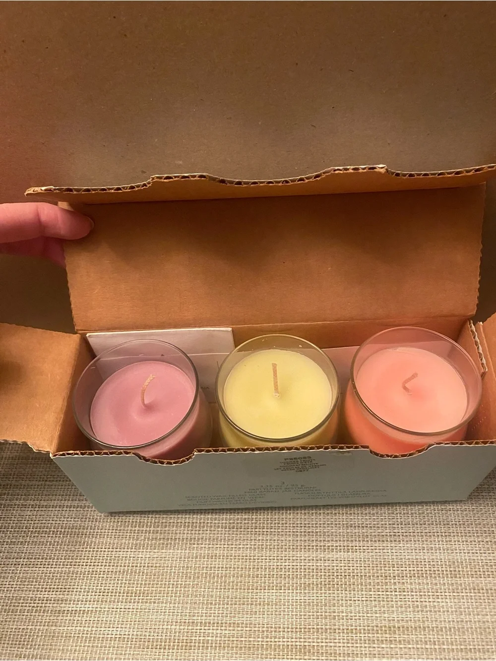 NIB PartyLite Mini Jar Candles Set SUMMER FRUITS Blackberry Pineapple Kumquat